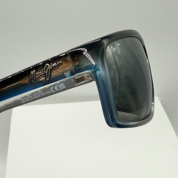 Maui Jim Byron Bay MJ 746-03F Black Blue Marlin Sunglasses Polarized Lenses - Picture 2 of 9